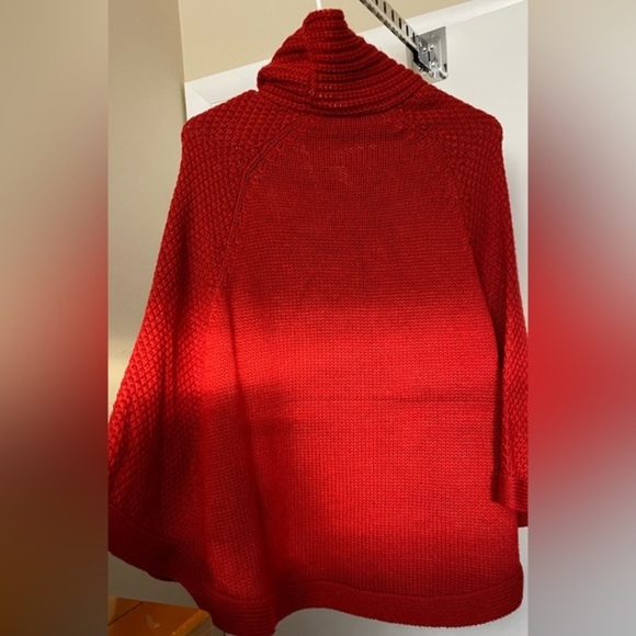Joules Girls Tess Knitted Red Poncho Size L - Picture 8 of 16